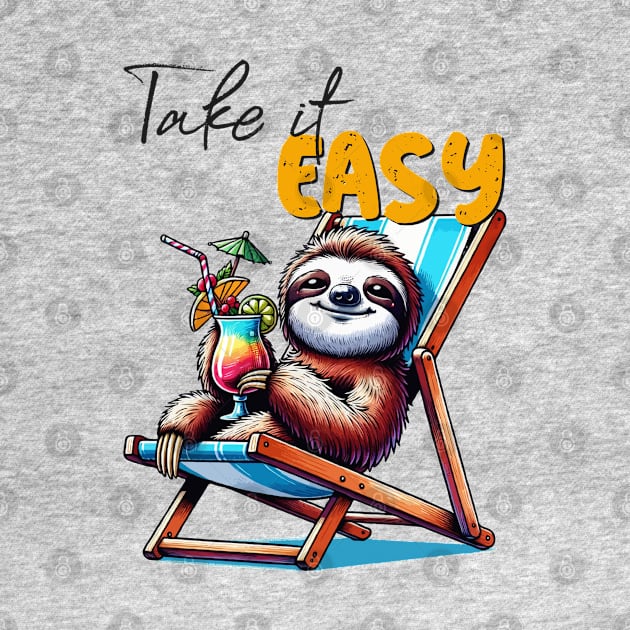 Take it easy, cute sloth gift by Country Gal